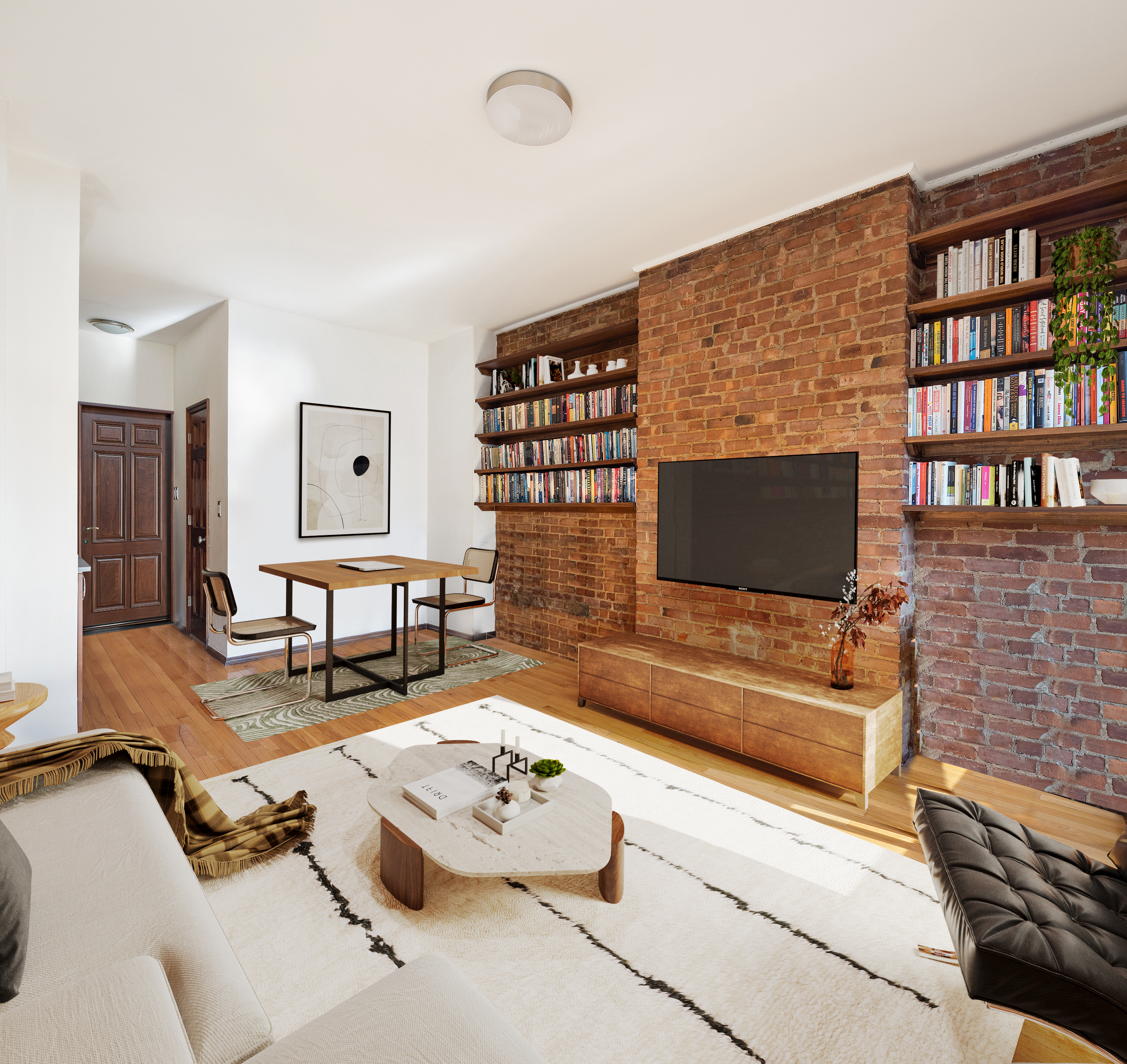 438 West 49th Street, Unit 5B Manhattan, NY 10019 - Photo 2 of 7 a living room with furniture