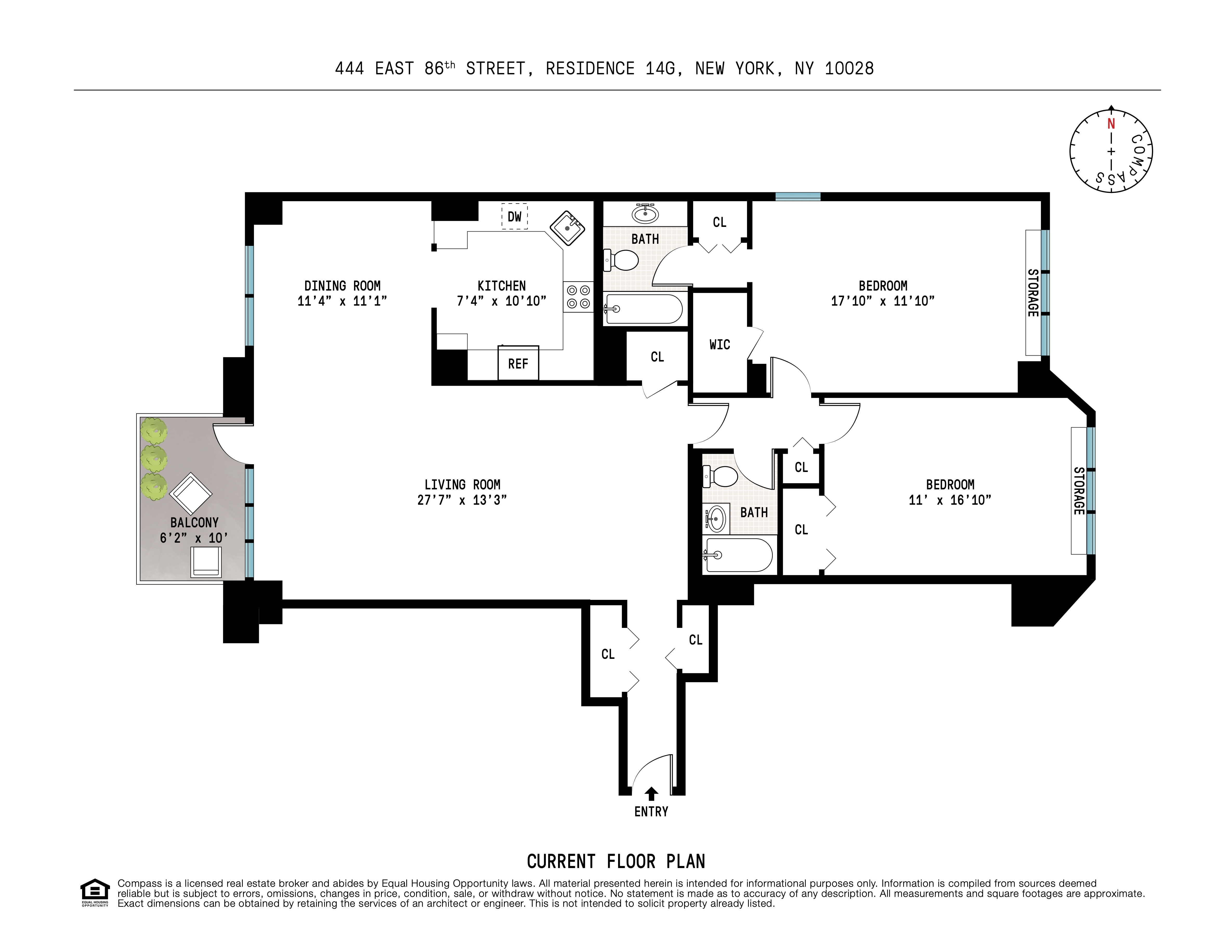 444 East 86th Street, Unit 14G Manhattan, NY 10028 - Photo 9 of 10 a picture of a room with a white wall and sign