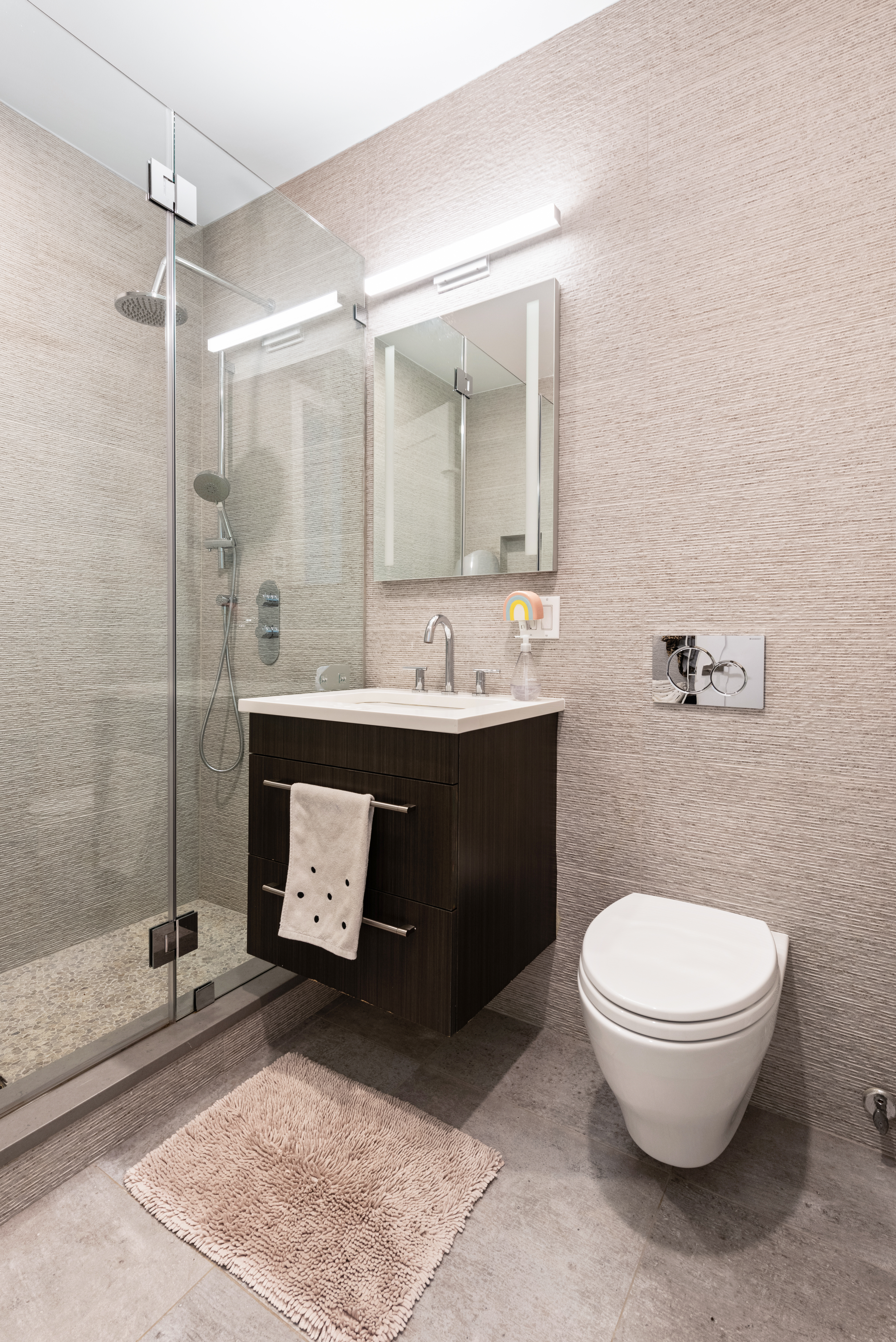 102 Huron Street, Unit 3B Brooklyn, NY 11222 - Photo 14 of 18 a bathroom with a sink toilet and shower