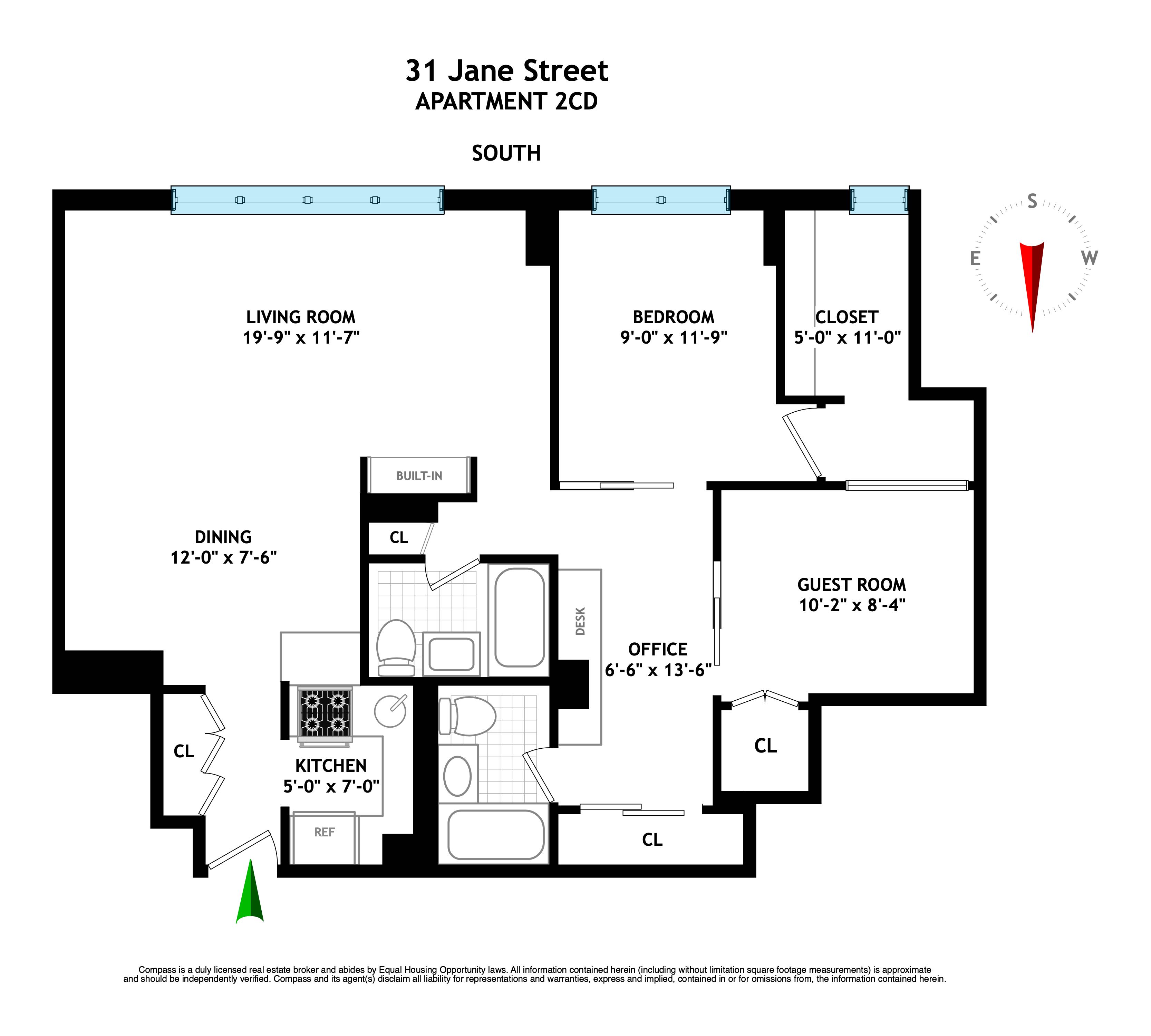 31 Jane Street 2CD W. Greenwich Village New York NY 10014