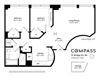 $1,095,000 | 37 Bridge Street, Unit 4A | DUMBO