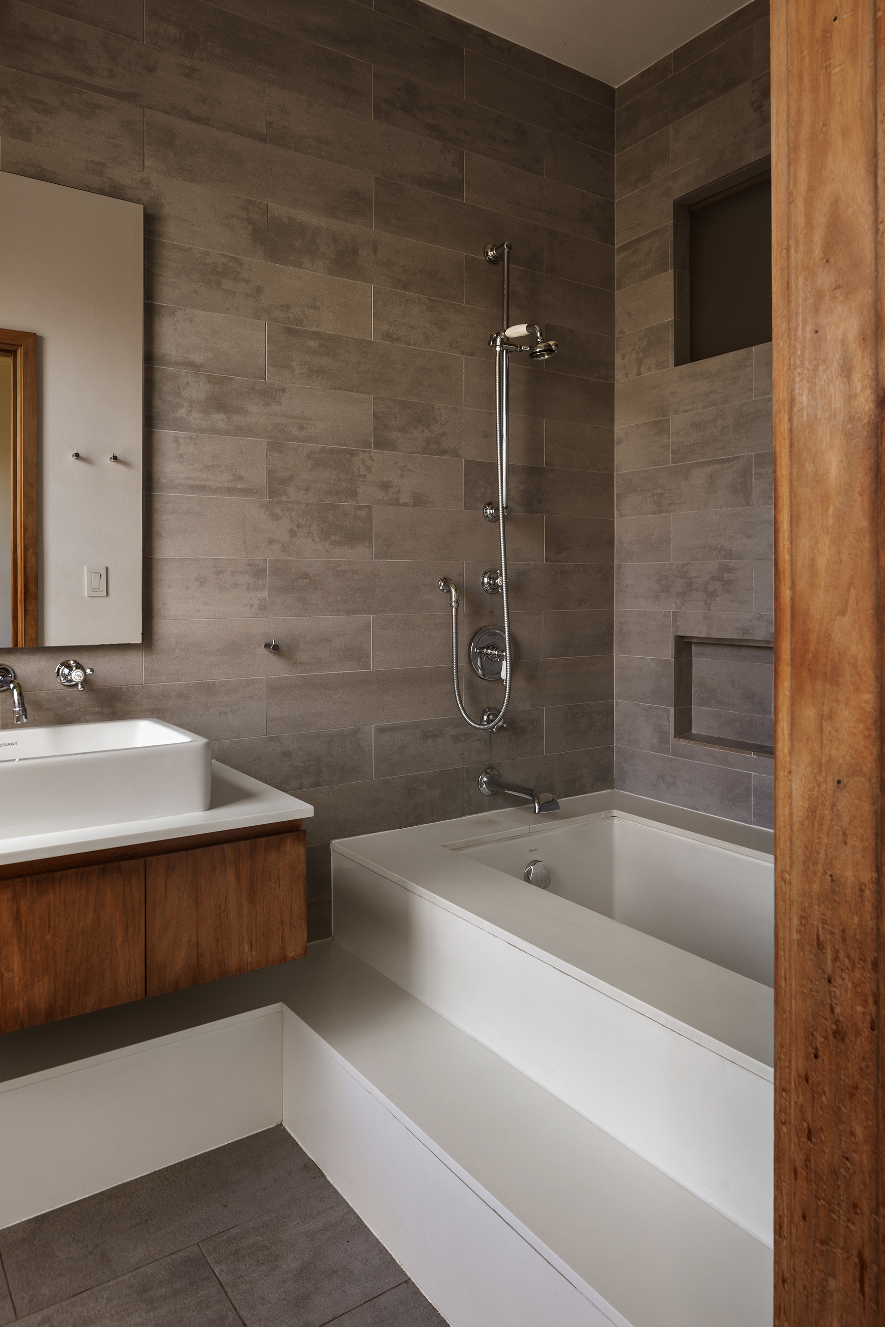 177 Prospect Place Brooklyn, NY 11238 - Photo 24 of 42 a bathroom with a sink a bathtub and a shower