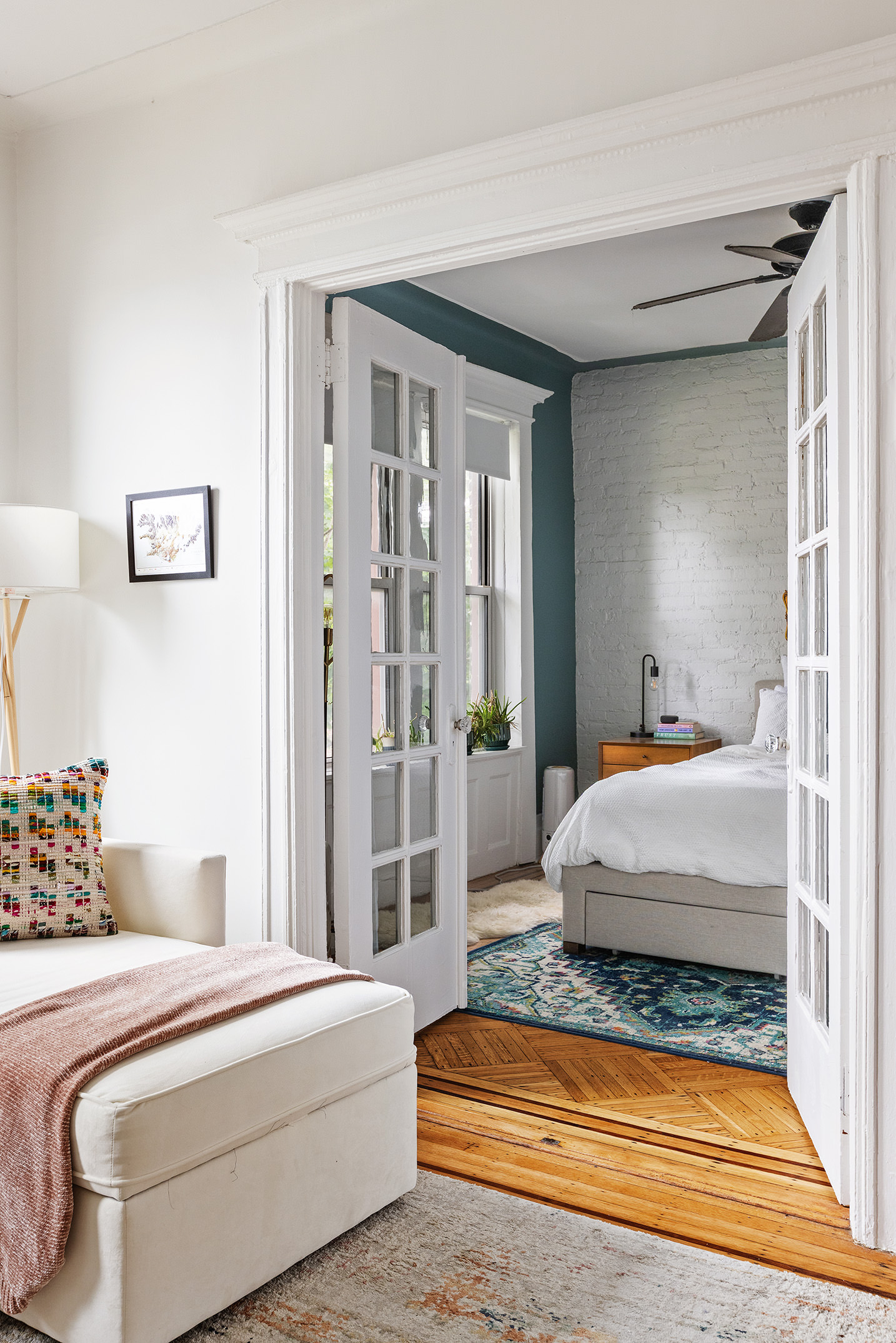 415 9th Street, Unit 53 Brooklyn, NY 11215 - Photo 3 of 5 a bedroom with a bed and wooden floor