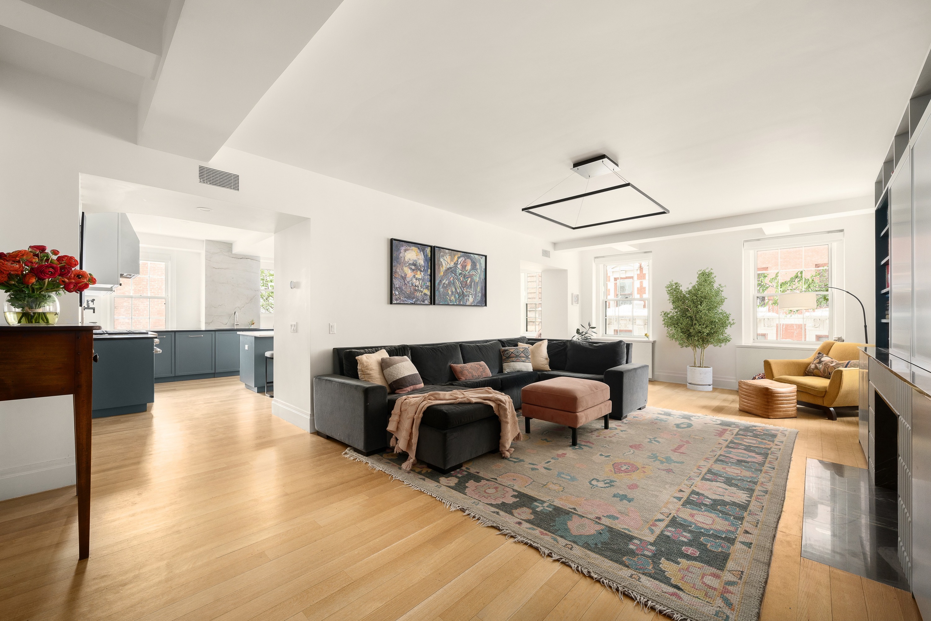 160 Henry Street, Unit 3C Brooklyn, NY 11201 - Photo 1 of 18 a living room with furniture and a large window