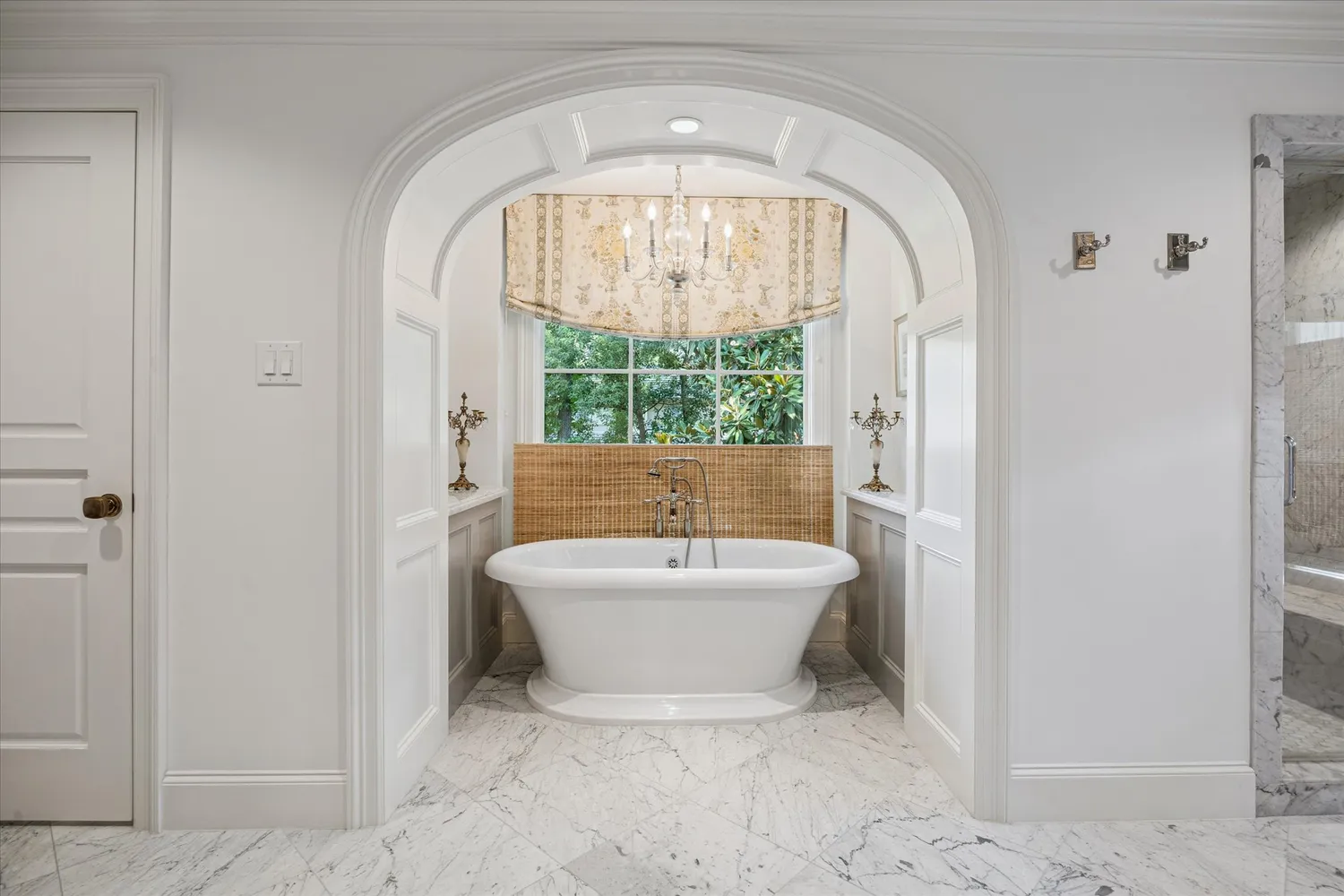 a bathroom with a granite countertop sink mirror and double