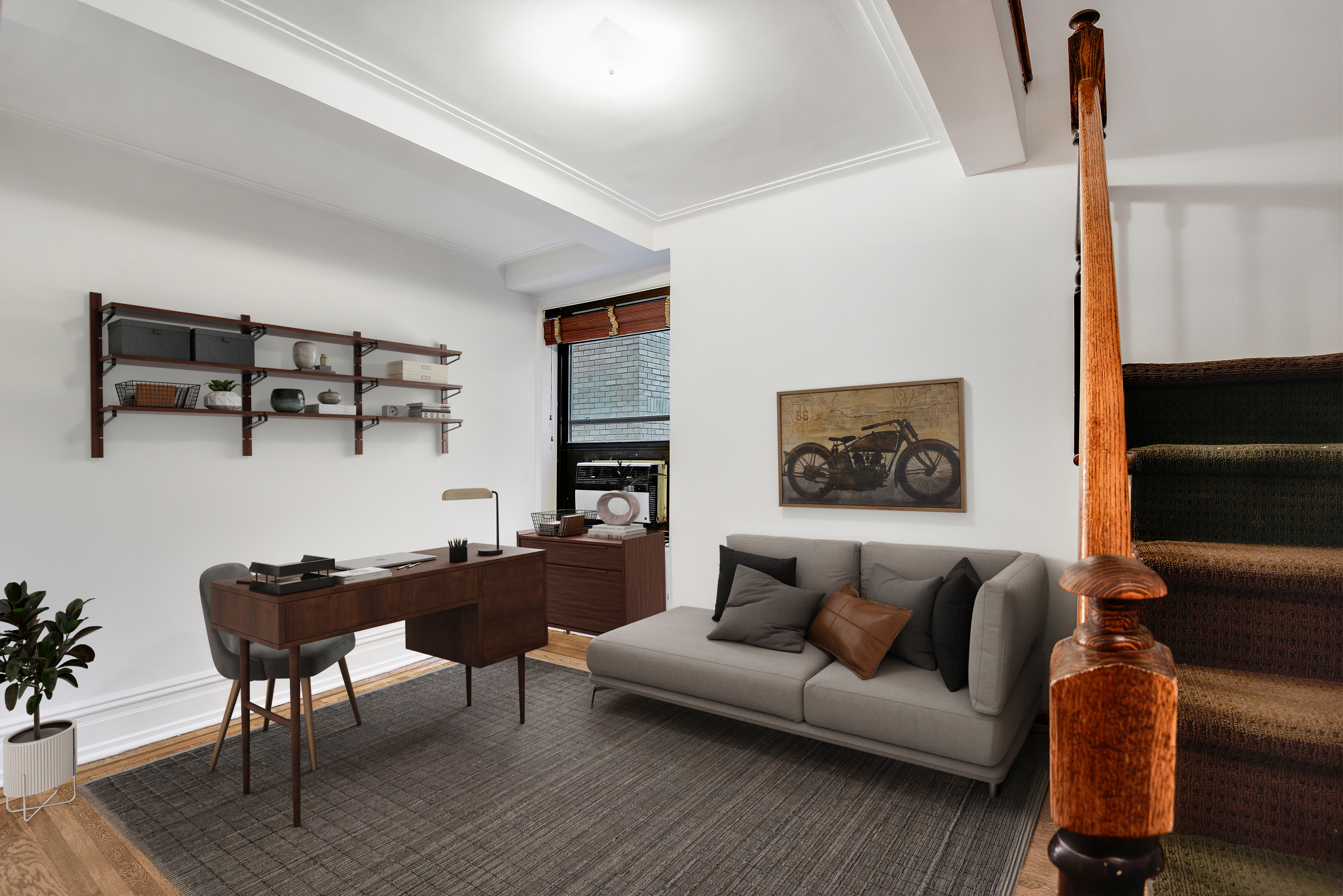 7 Park Avenue, Unit 8A9ABC Manhattan, NY 10016 - Photo 18 of 23 a living room with furniture and a flat screen tv