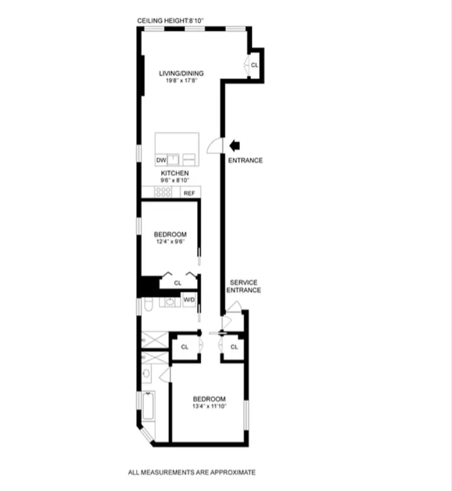 2605 Frederick Douglass Boulevard, Unit 4B Manhattan, NY 10030 - Photo 8 of 8 a picture of a floor plan
