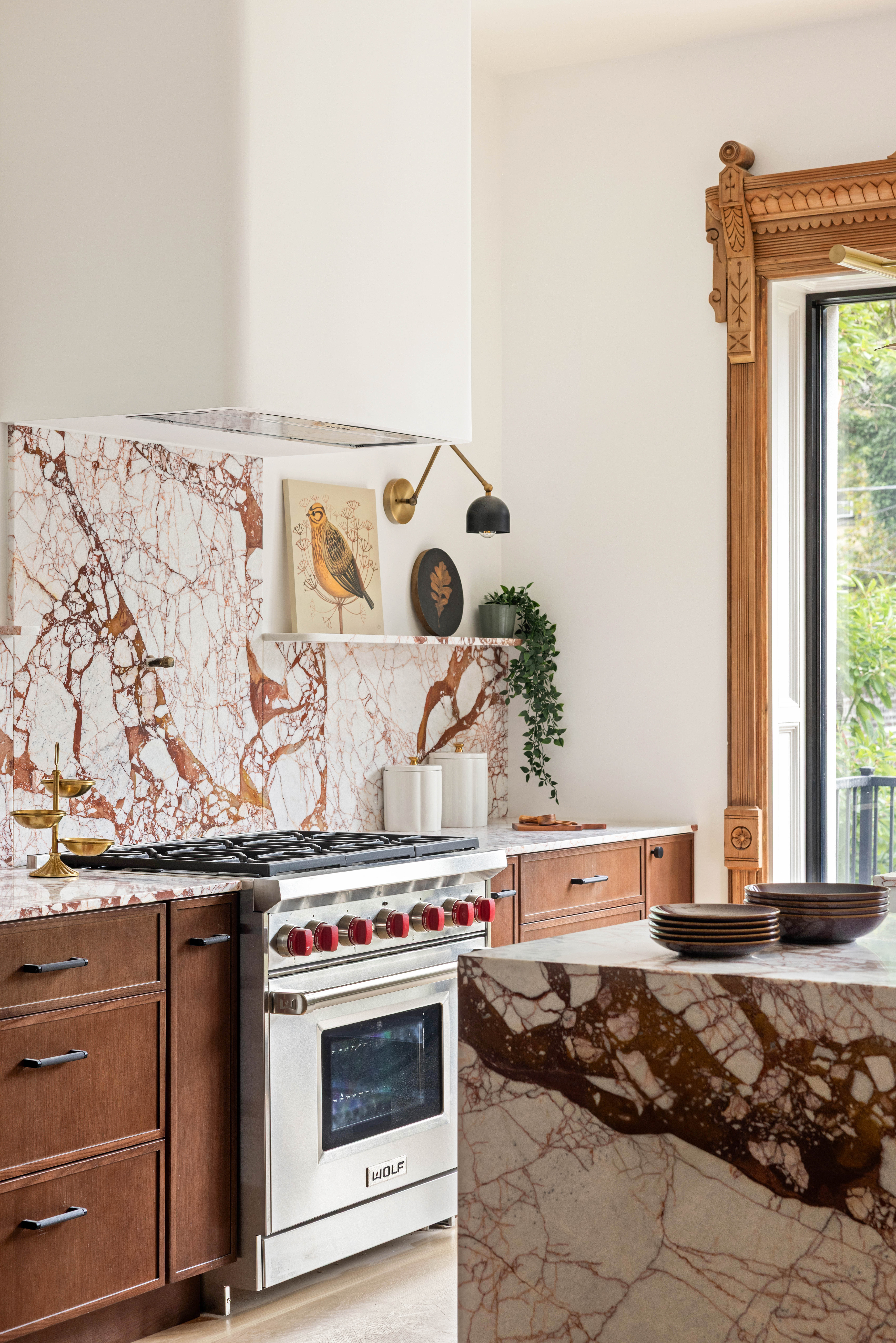640 Prospect Place Brooklyn, NY 11216 - Photo 6 of 17 a kitchen with a stove and a microwave