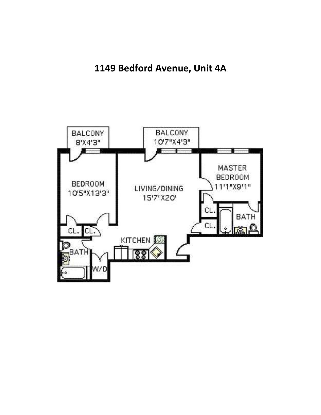 1149 Bedford Avenue, Unit 4A Brooklyn, NY 11216 - Photo 9 of 9 a picture of a wall with a bench