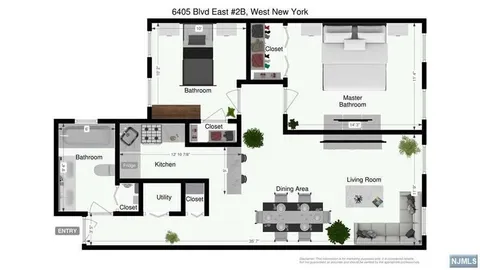$350,000 | 6405 Boulevard East, Unit B2, West New York, NJ 07093