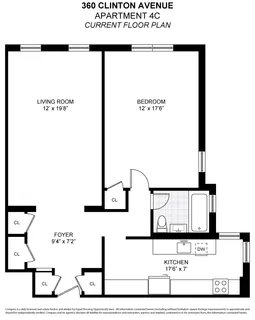 $850,000 | 360 Clinton Avenue, Unit 4C | Clinton Hill