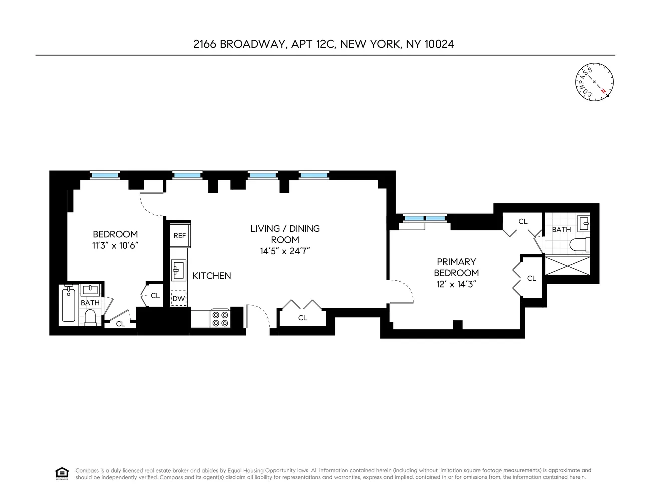 $950,000 | 2166 Broadway, Unit 12C | Upper West Side