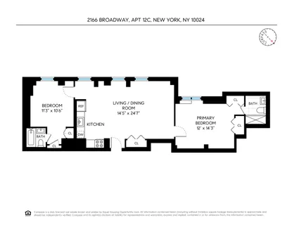 $950,000 | 2166 Broadway, Unit 12C | Upper West Side