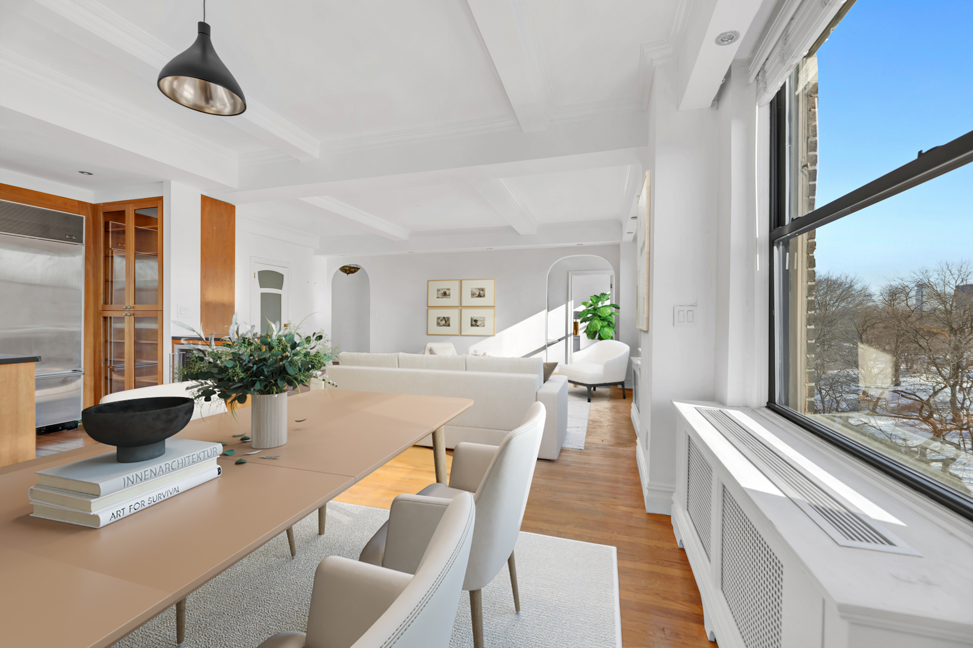 225 Central Park West, Unit 801 Manhattan, NY 10024 - Photo 3 of 21 a view of a living room and dining room