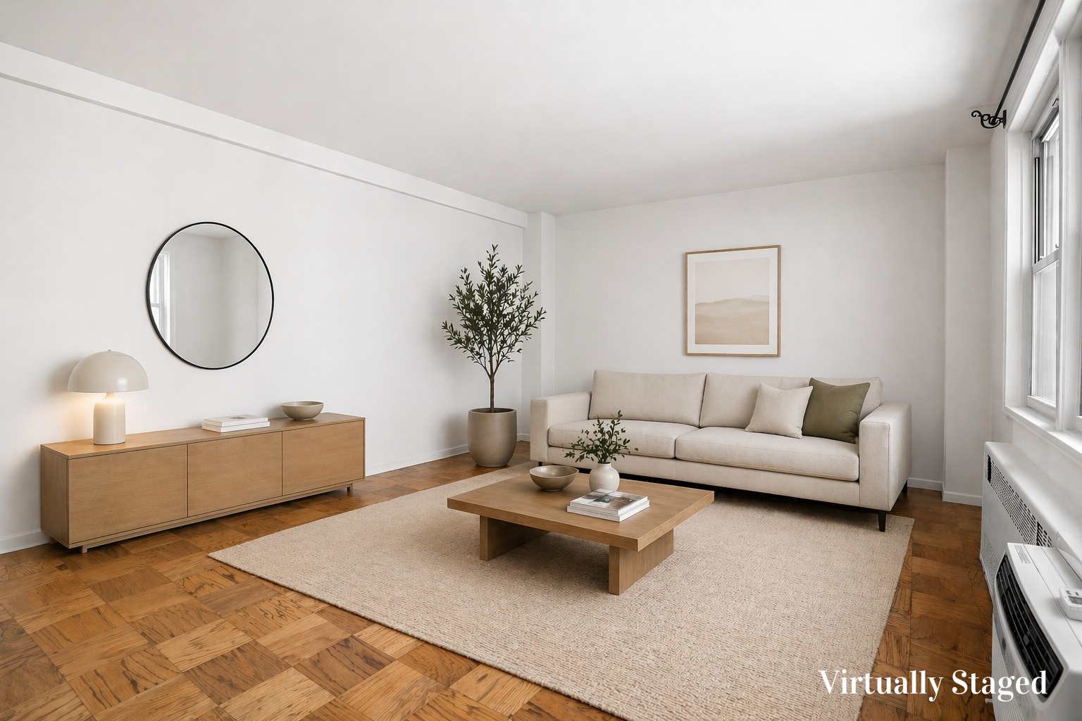 141 East 55th Street, Unit 9G Manhattan, NY 10022 - Photo 1 of 9 a living room with furniture and a large window