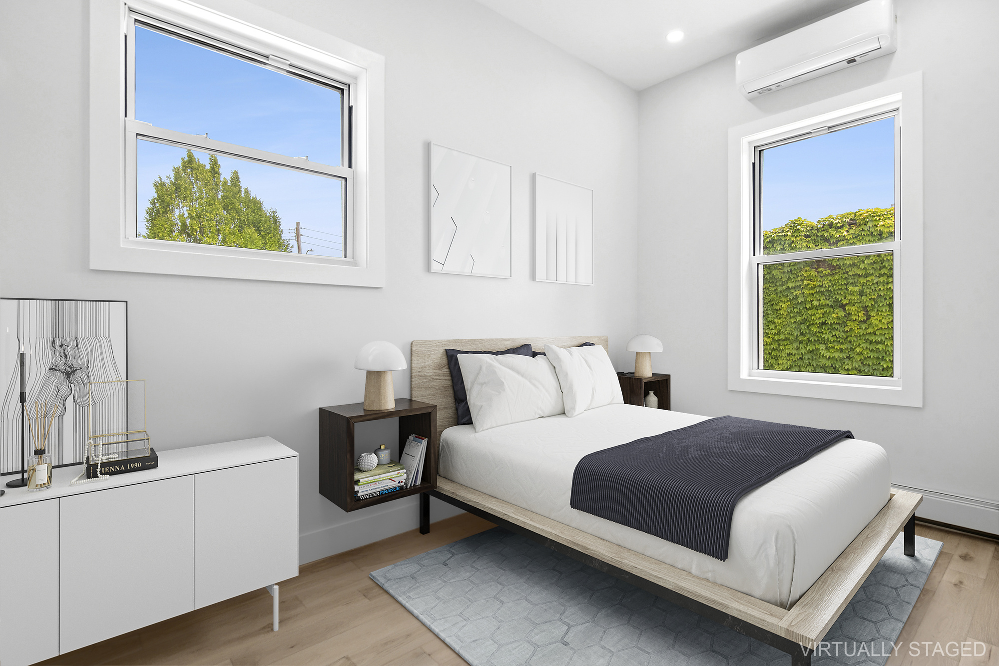 41-05 20th Avenue Queens, NY 11105 - Photo 8 of 20 a bedroom with a bed and a window