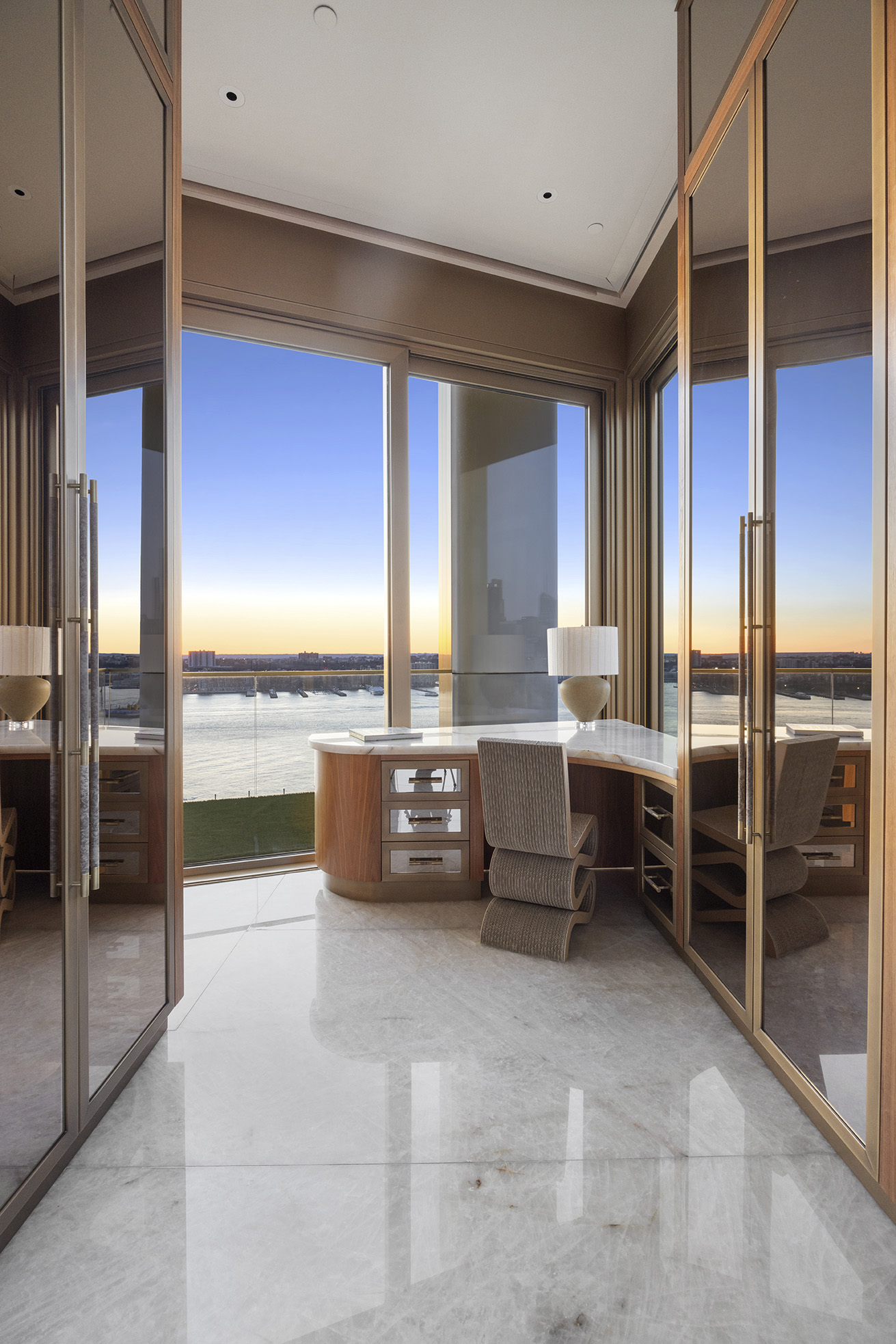 551 West 21st Street, Unit PH Manhattan, NY 10011 - Photo 29 of 51 a living room with furniture and a floor to ceiling window