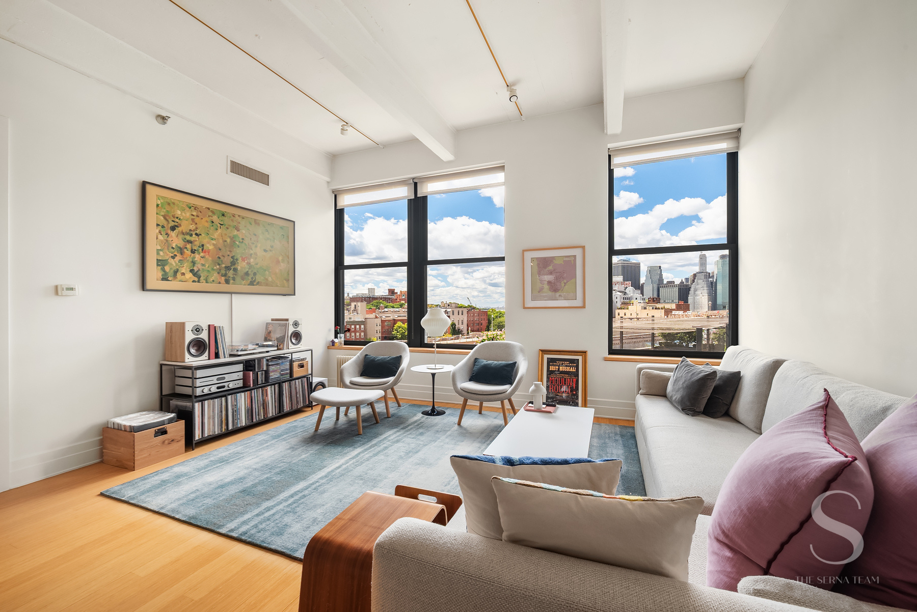 70 Washington Street, Unit 8H Brooklyn, NY 11201 - Photo 2 of 21 a living room with furniture large window and wooden floor