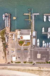 a view of a city street from a building