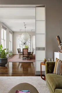 a view of dining room with furniture