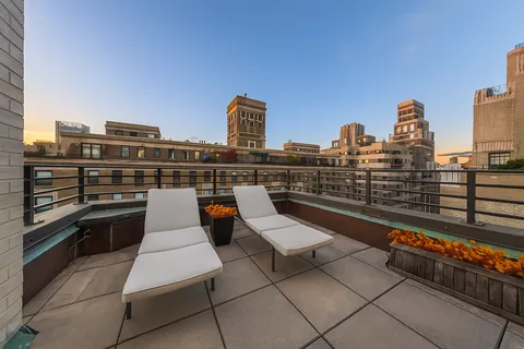 a outdoor view with a sitting space