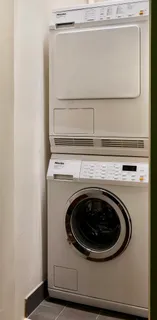 a close up view of washer and dryer