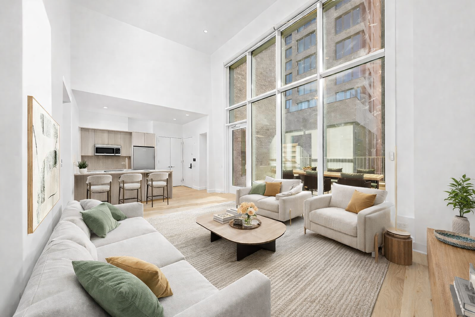 130 2nd Street, Unit TH1 Brooklyn, NY 11231 - Photo 3 of 23 a living room with furniture and a large window