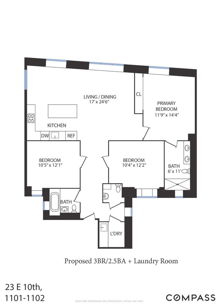 $875,000 | 23 East 10th Street, Unit 1101/1102 | Greenwich Village