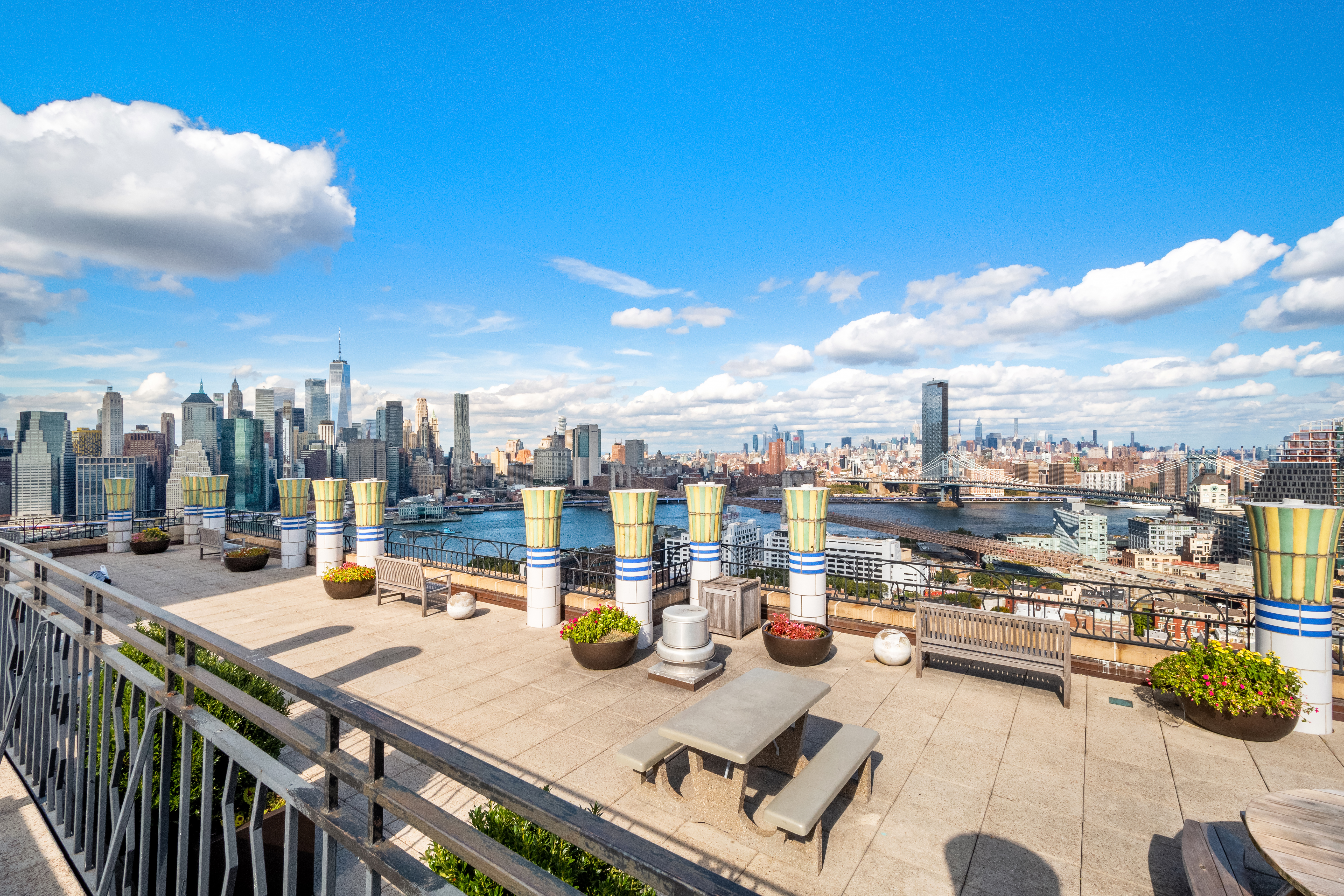 111 Hicks Street, Unit 16LM Brooklyn, NY 11201 - Photo 15 of 16 a view of city from terrace along with seating space