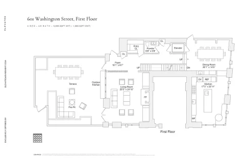 $19,950,000 | 601 Washington Street, Unit THE | West Village