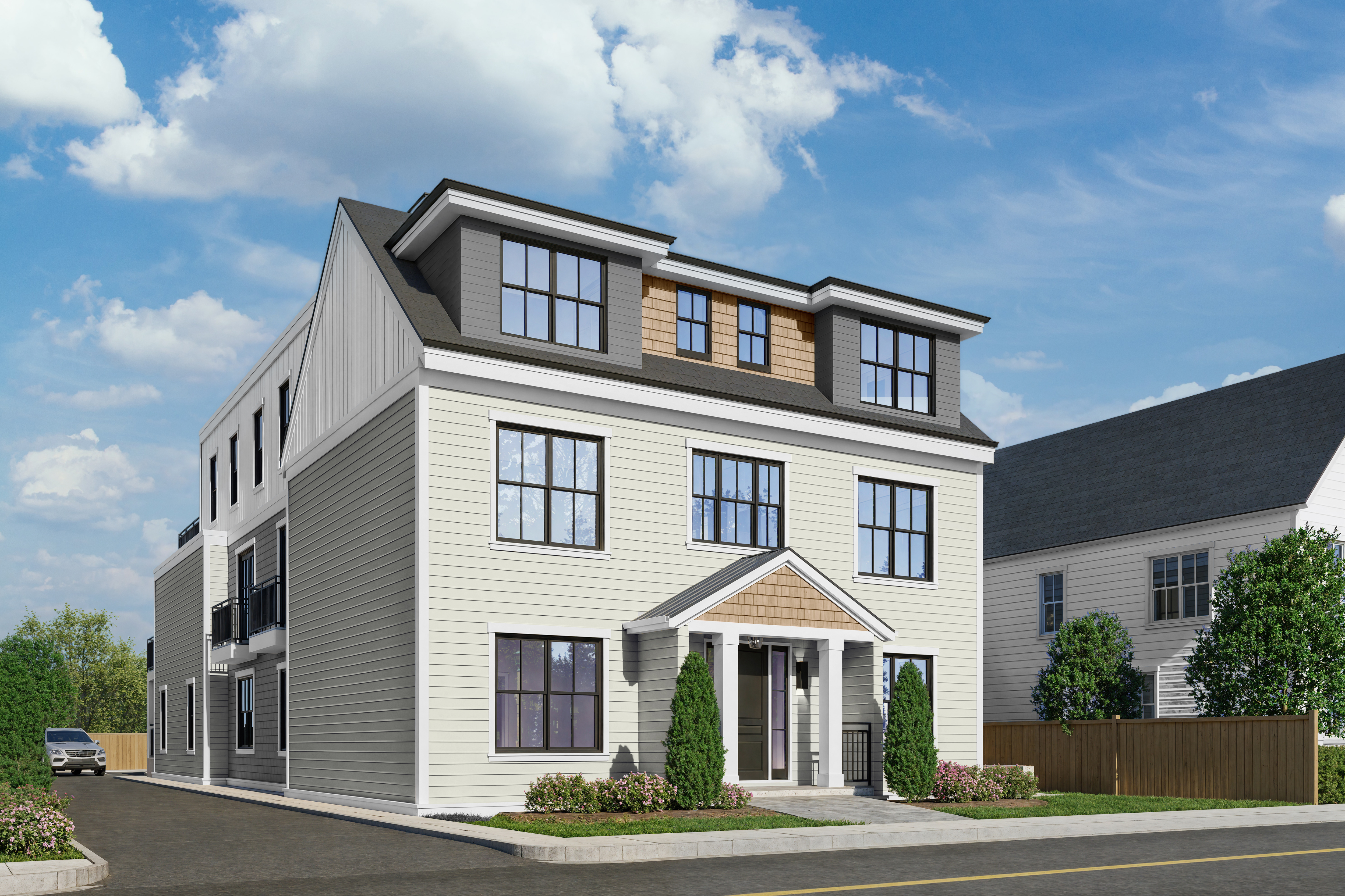 27 Shepard Street, Unit 6 Brighton, MA 02135 - Photo 3 of 5 a front view of a house with a yard