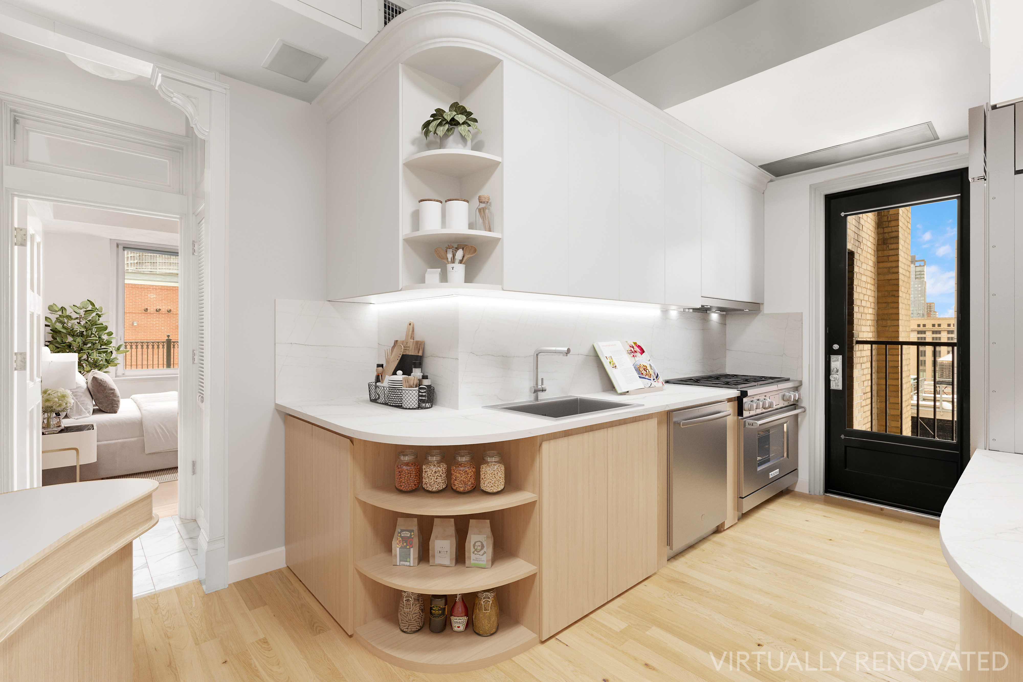 252 West 30th Street, Unit 12 Manhattan, NY 10001 - Photo 11 of 20 a living room with a sink and a window