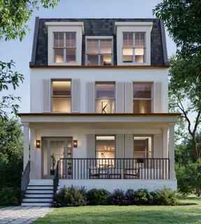 a front view of a house