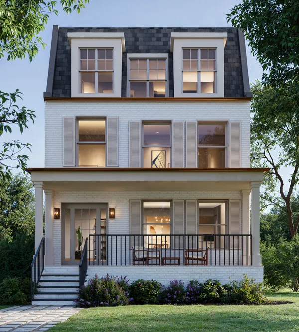 a front view of a house