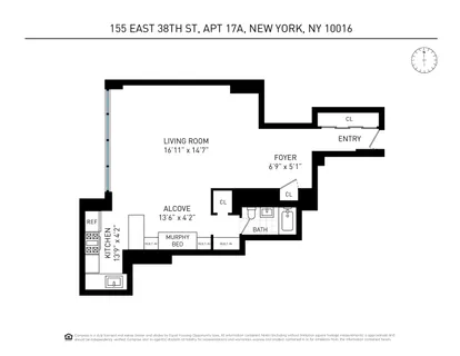 $599,000 | 155 East 38th Street, Unit 17A | Murray Hill