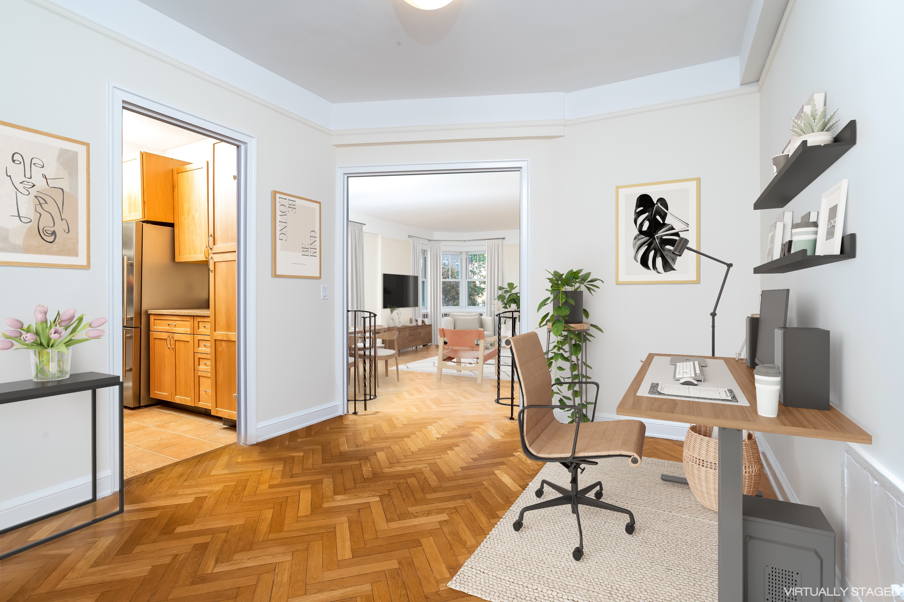 180 Cabrini Boulevard, Unit 37 Manhattan, NY 10033 - Photo 8 of 35 a view of a livingroom with workspace and a window