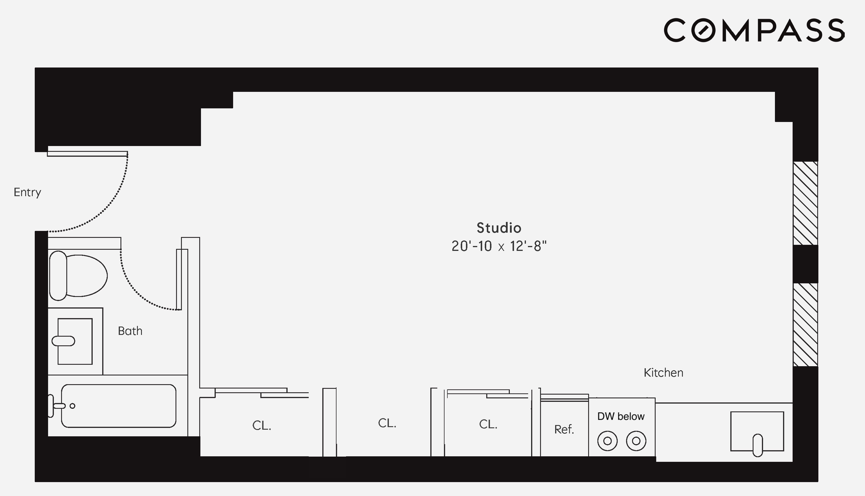 45 Tudor City Place, Unit 1902 Manhattan, NY 10017 - Photo 19 of 19 a picture of a floor plan