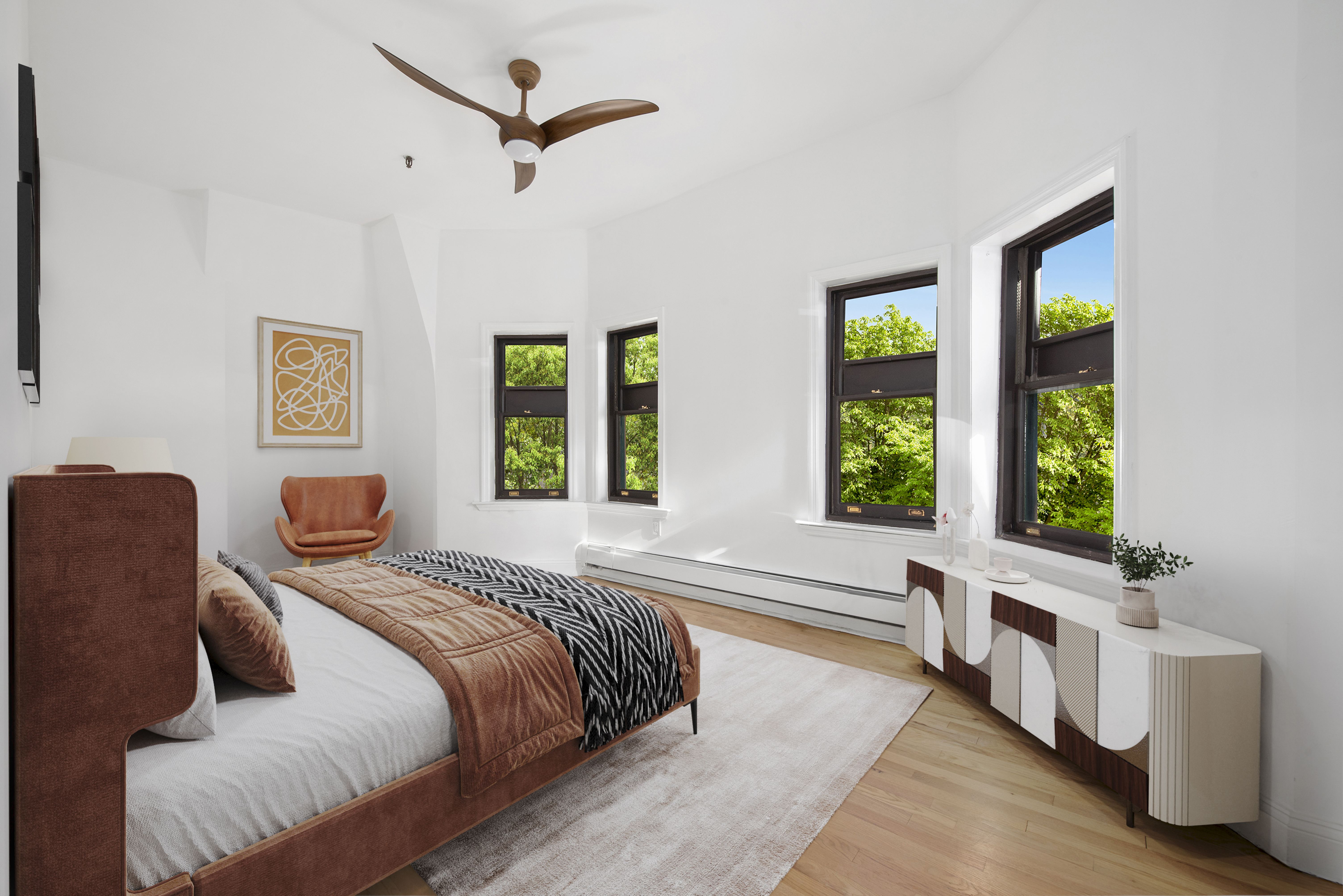 336 Convent Avenue, Unit MLTFMLY Manhattan, NY 10031 - Photo 5 of 20 a spacious bedroom with a large bed and a window