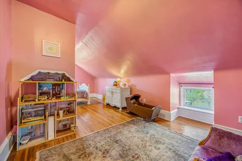a view of a living room and bathroom