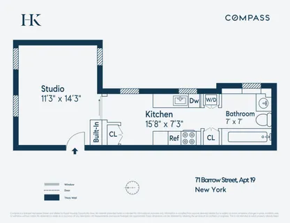 $600,000 | 71 Barrow Street, Unit 19 | West Village