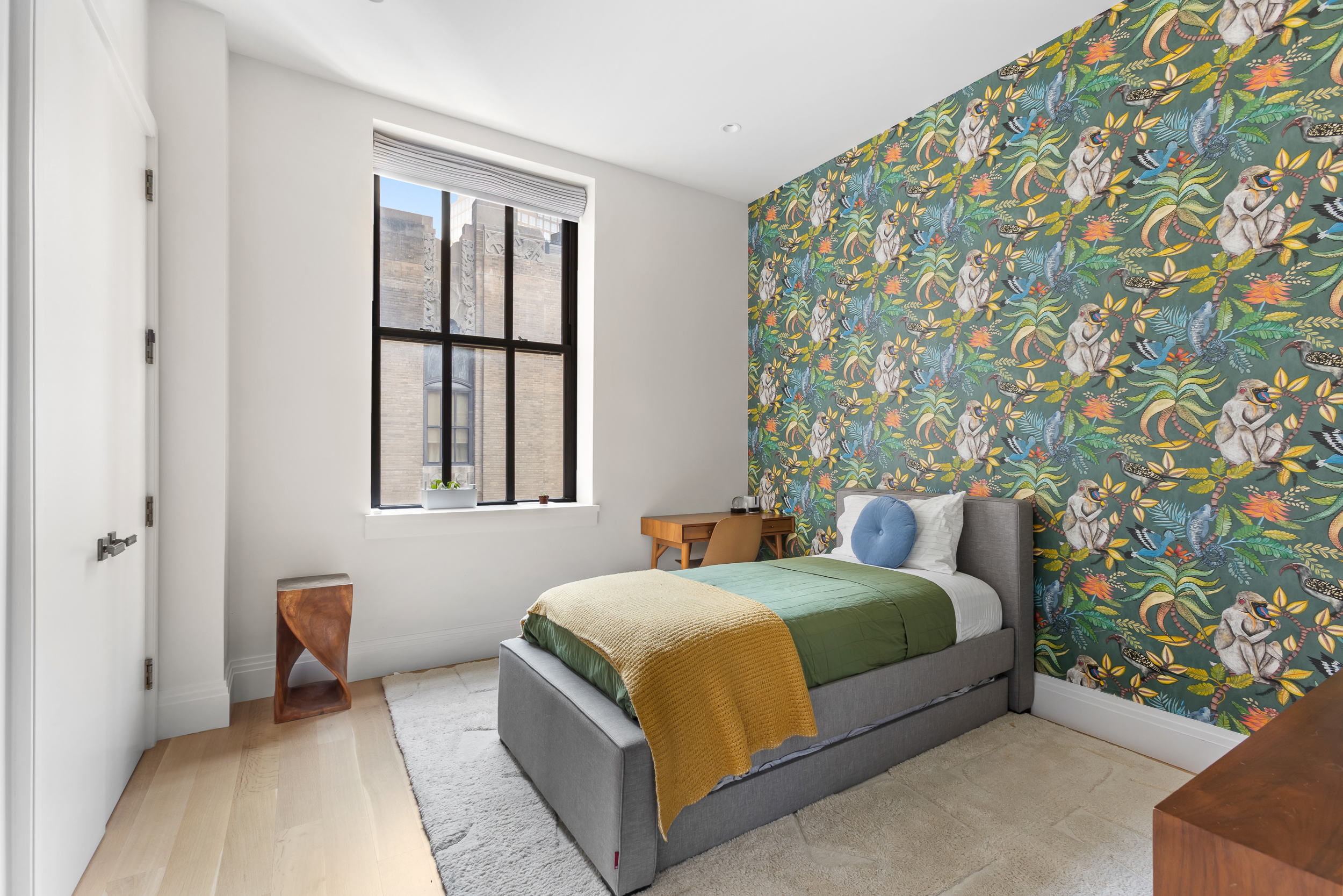 100 Barclay Street, Unit 17A Manhattan, NY 10007 - Photo 11 of 24 a bedroom with a bed and a window