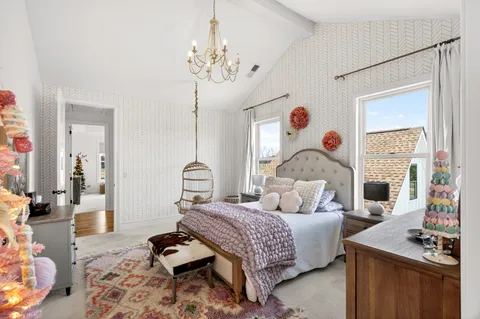 a view of a lake with a mountain