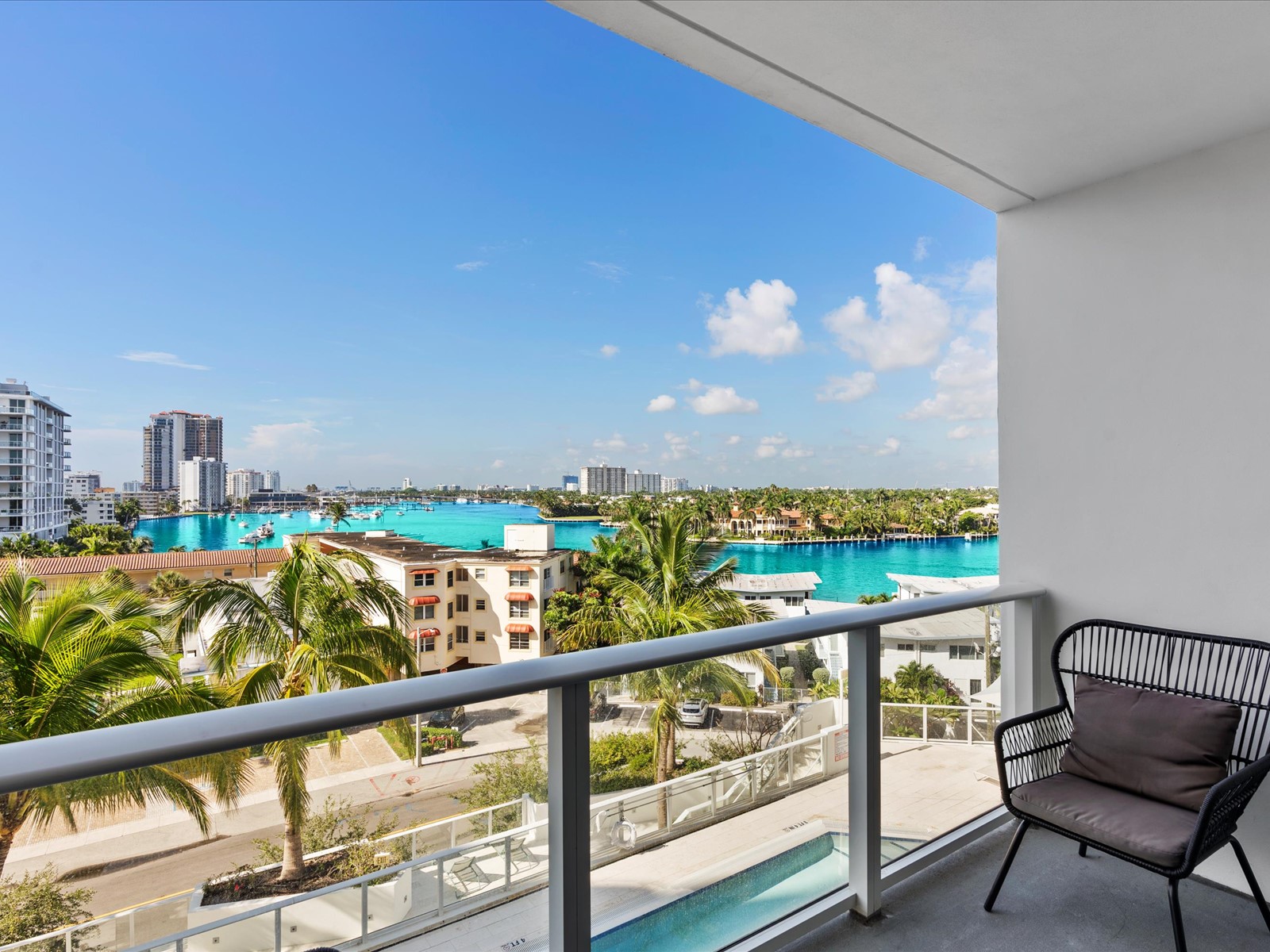 401 North Birch Road, Unit 603 Fort Lauderdale, FL 33304 - Photo 6 of 16 a view of a city from a balcony
