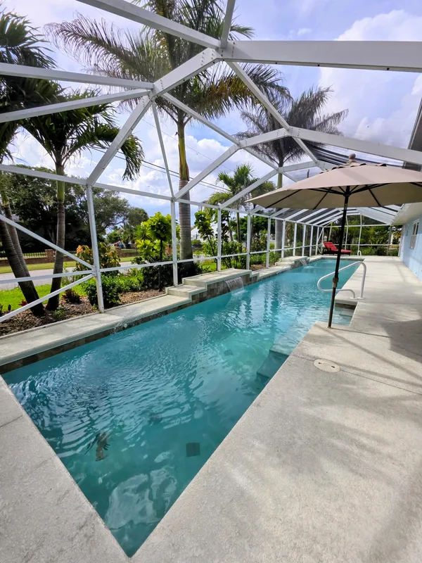 an outdoor space with garden