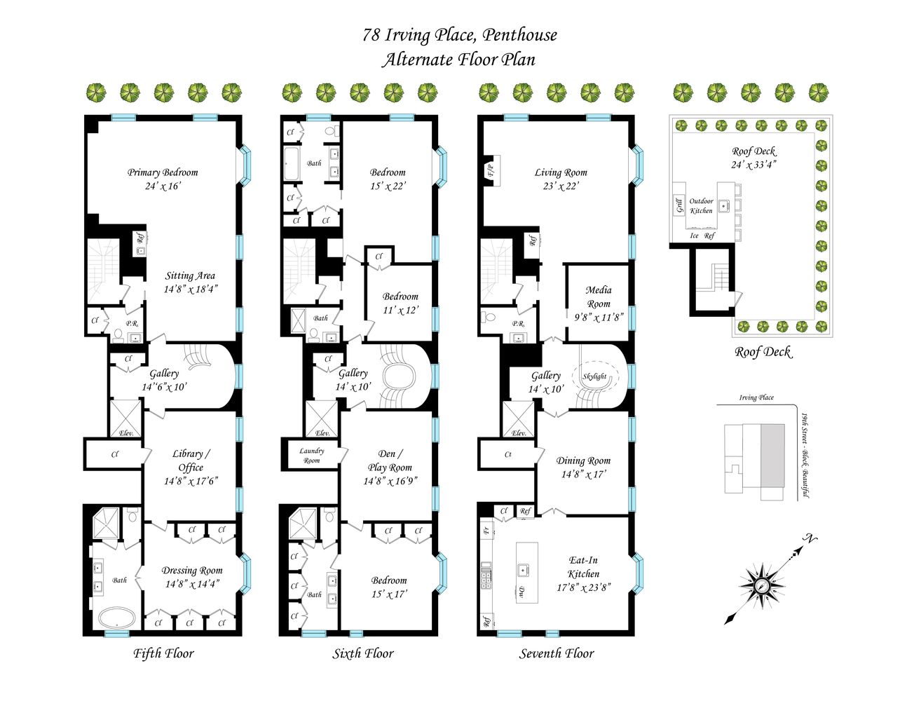 $19,750,000 | 78 Irving Place, Unit PH | Gramercy