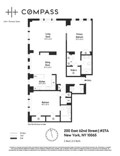 $3,200,000 | 200 East 62nd Street, Unit 27A | Lenox Hill
