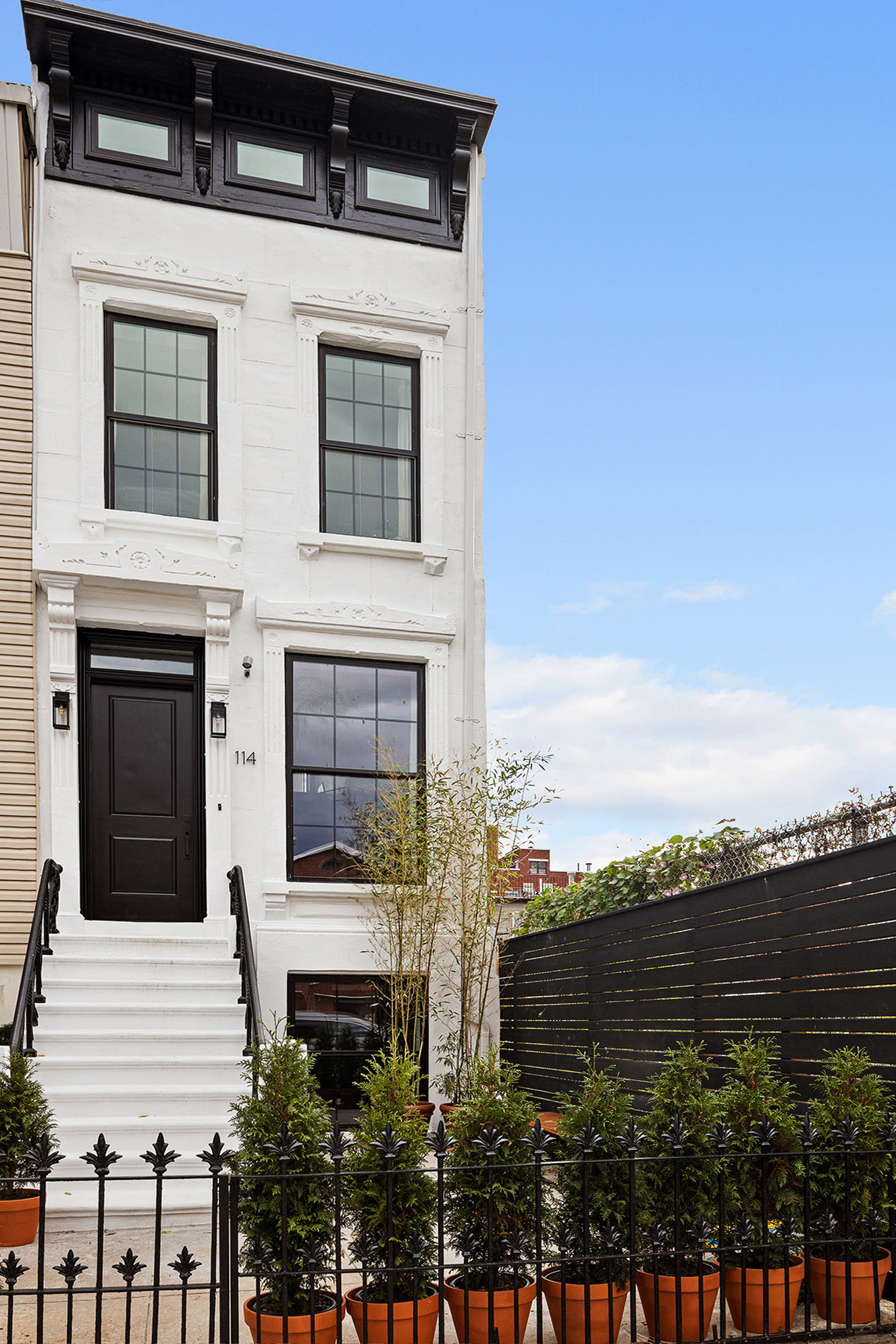 a view of a house with many windows