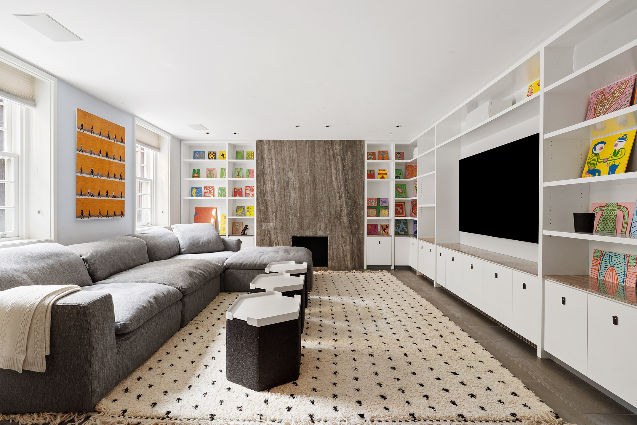 104 Willow Street Brooklyn, NY 11201 - Photo 19 of 27 a living room with furniture windows and a flat screen tv