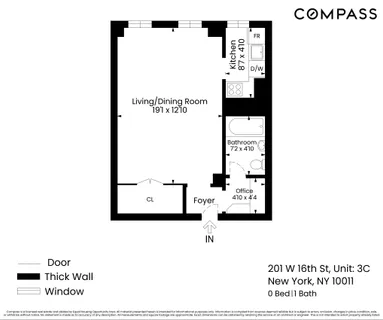 $483,000 | 201 West 16th Street, Unit 3C | Chelsea