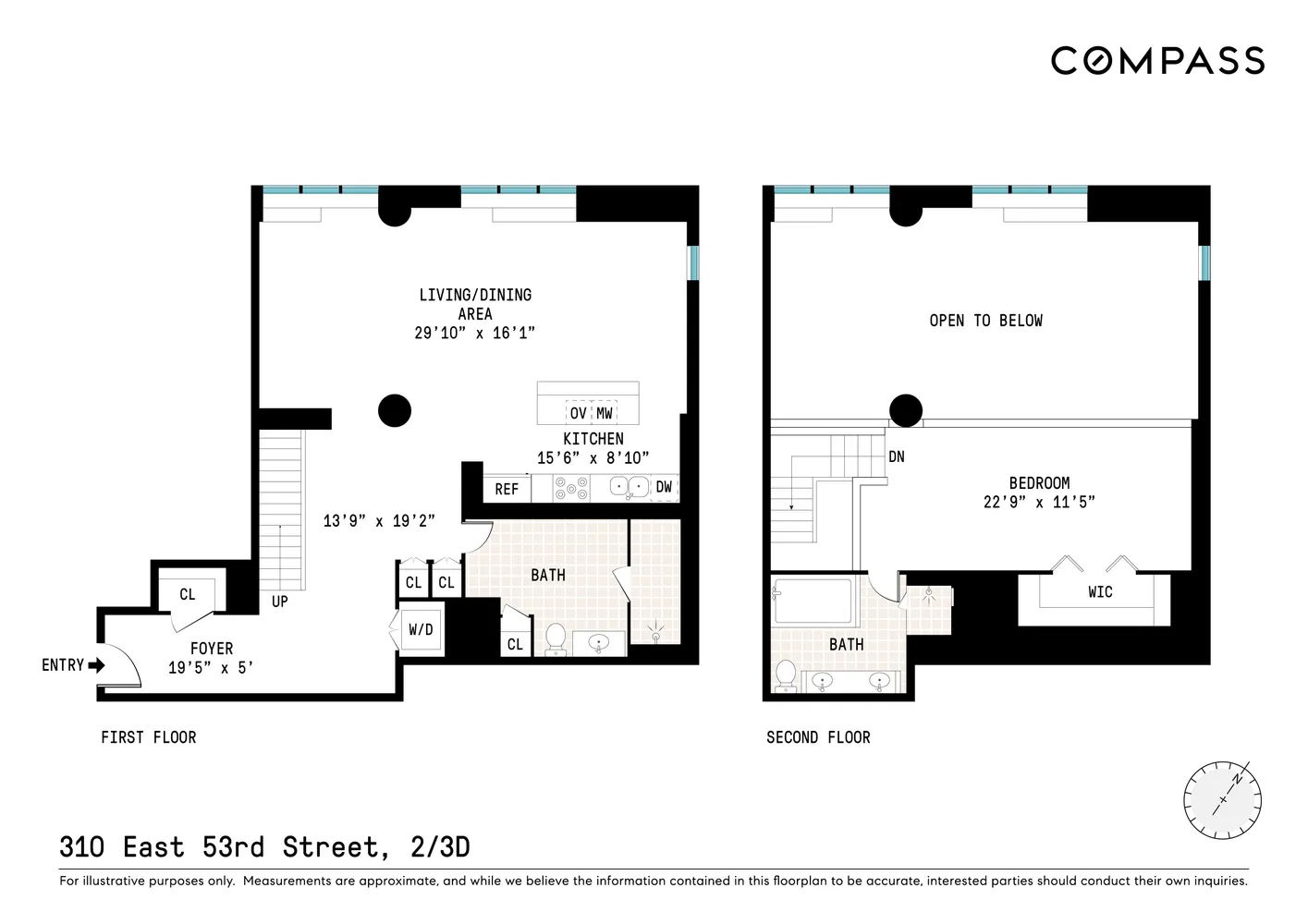 $1,750,000 | 310 East 53rd Street, Unit 2/3D | Midtown East